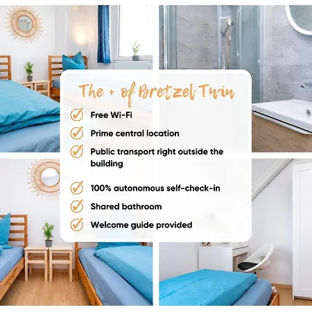 לינה וארוחת בוקר Bretzel Twin Petite Venise Vieille Center Wi-fi קולמר
